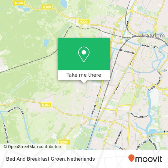 Bed And Breakfast Groen kaart