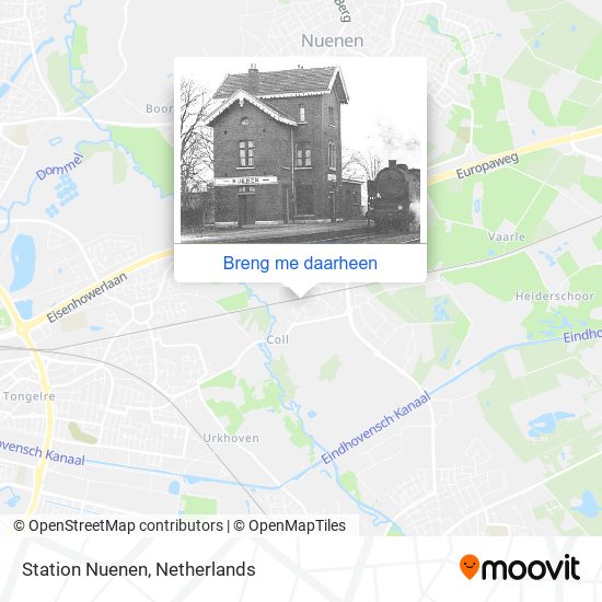 Station Nuenen kaart