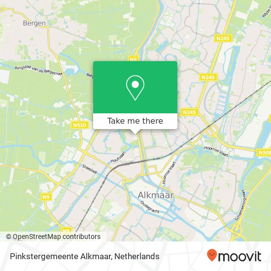 Pinkstergemeente Alkmaar kaart