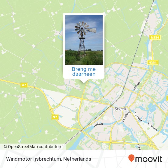 Windmotor Ijsbrechtum kaart