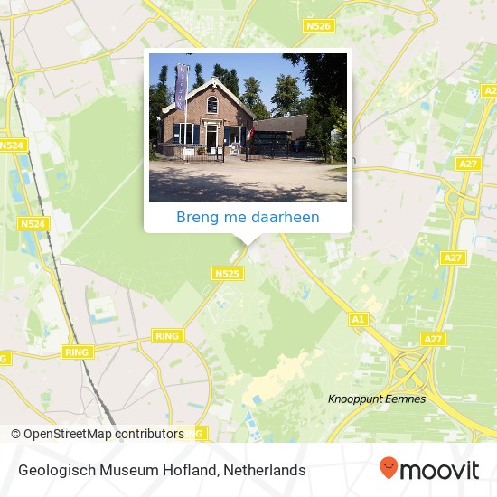 Geologisch Museum Hofland kaart