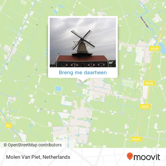 Molen Van Piet kaart