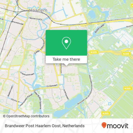 Brandweer Post Haarlem Oost kaart