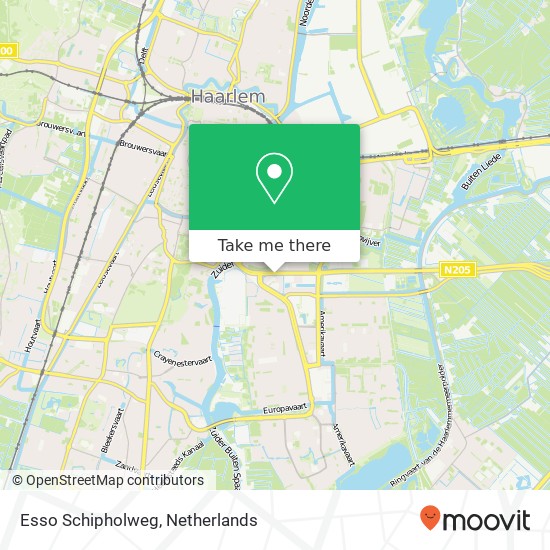 Esso Schipholweg kaart