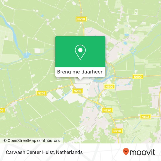 Carwash Center Hulst kaart