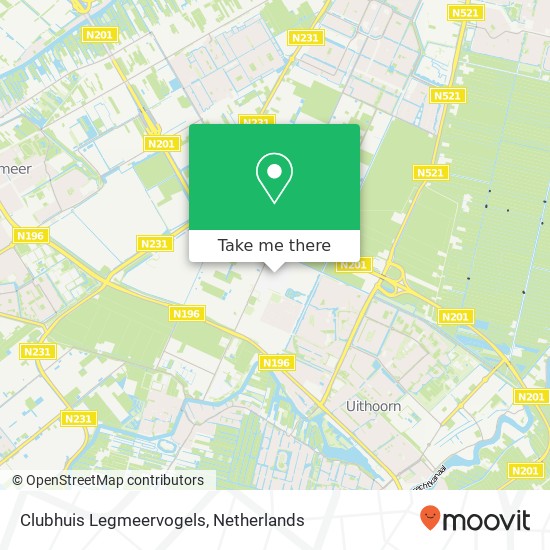 Clubhuis Legmeervogels kaart