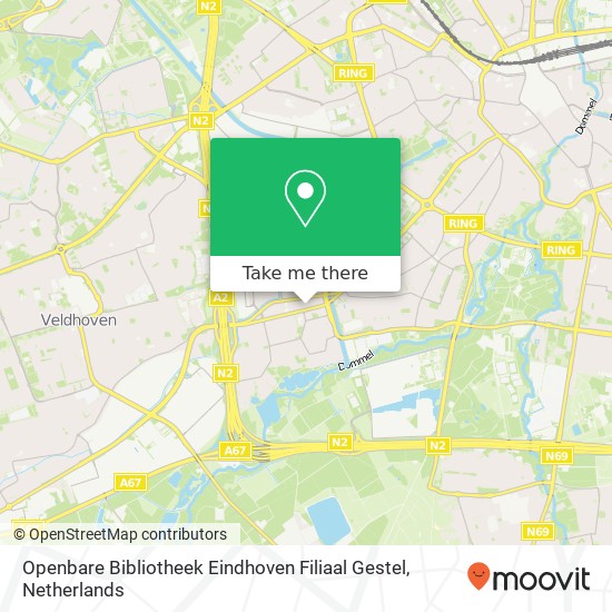 Openbare Bibliotheek Eindhoven Filiaal Gestel kaart