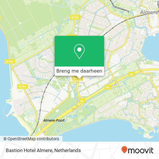 Bastion Hotel Almere kaart