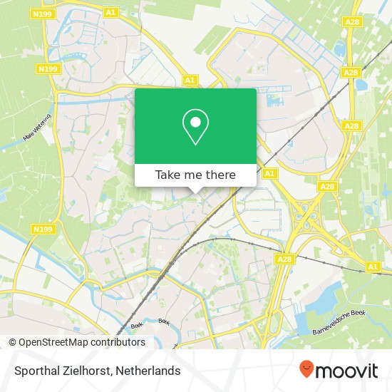 Sporthal Zielhorst kaart