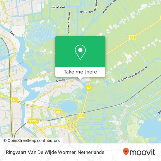 Ringvaart Van De Wijde Wormer kaart