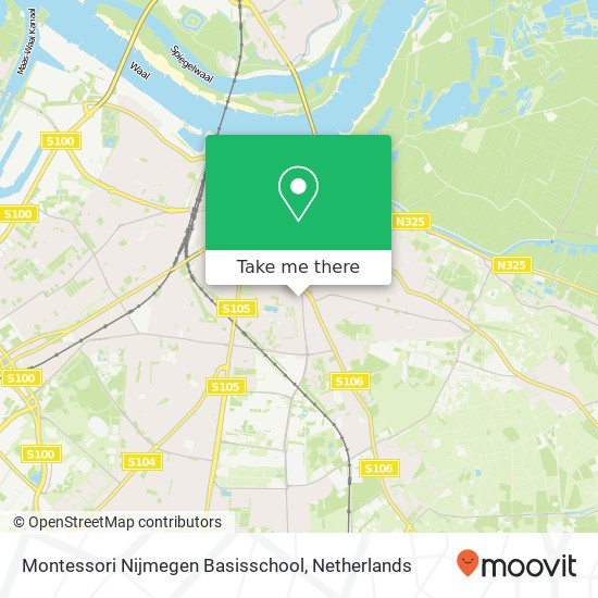 Montessori Nijmegen Basisschool kaart