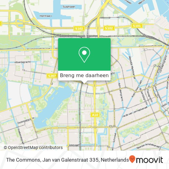 The Commons, Jan van Galenstraat 335 kaart