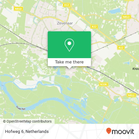 Hofweg 6, 6905 AT Oud-Zevenaar kaart
