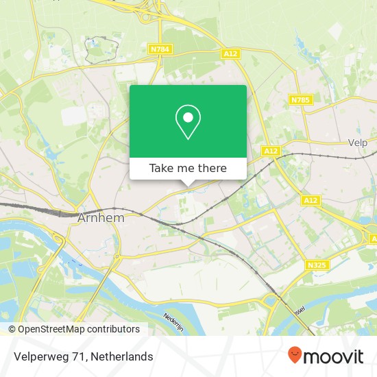 Velperweg 71, Velperweg 71, 6824 BG Arnhem, Nederland kaart