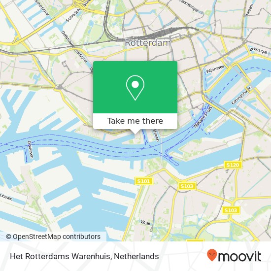 Het Rotterdams Warenhuis, Schiehavenkade 166 kaart