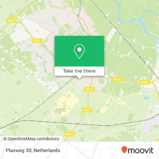 Plasweg 30, 3768 AN Soest kaart