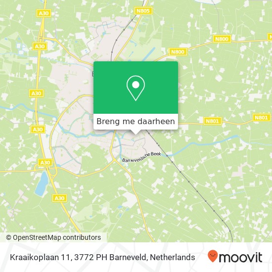 Kraaikoplaan 11, 3772 PH Barneveld kaart