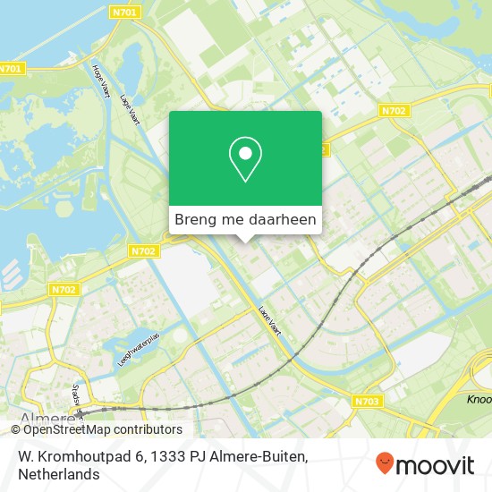 W. Kromhoutpad 6, 1333 PJ Almere-Buiten kaart