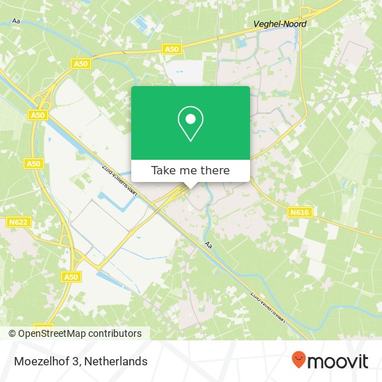 Moezelhof 3, 5463 AJ Veghel kaart