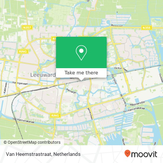 Van Heemstrastraat, 8933 Leeuwarden kaart