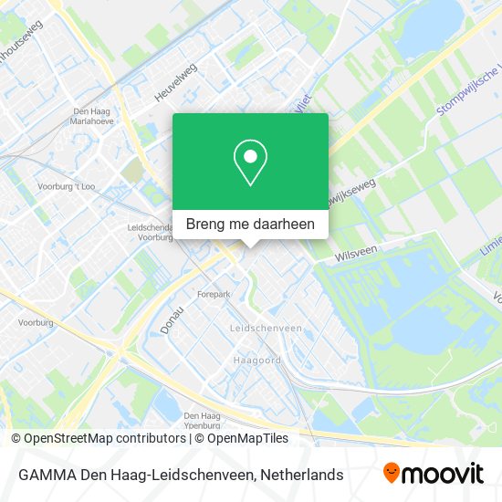 GAMMA Den Haag-Leidschenveen kaart