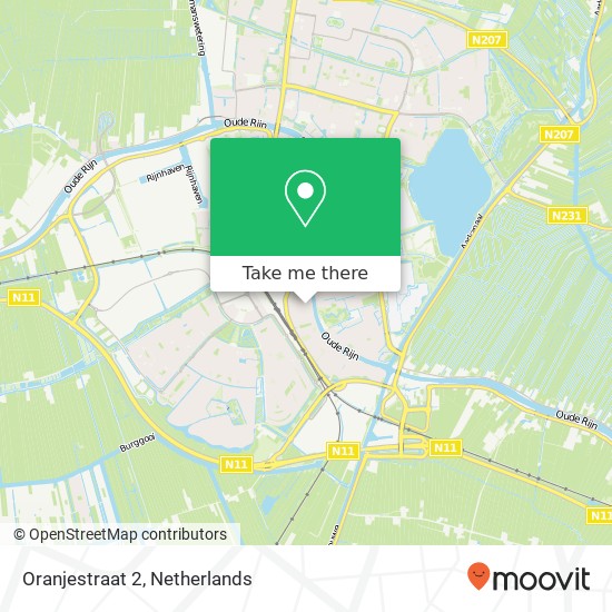 Oranjestraat 2, 2405 BG Alphen aan den Rijn kaart