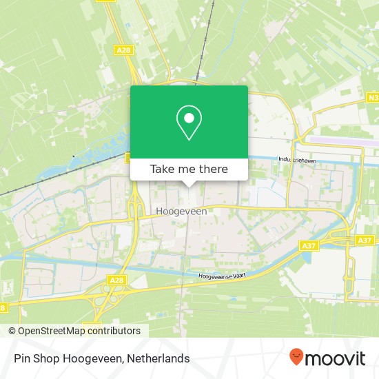 Pin Shop Hoogeveen, Hoofdstraat 135 kaart