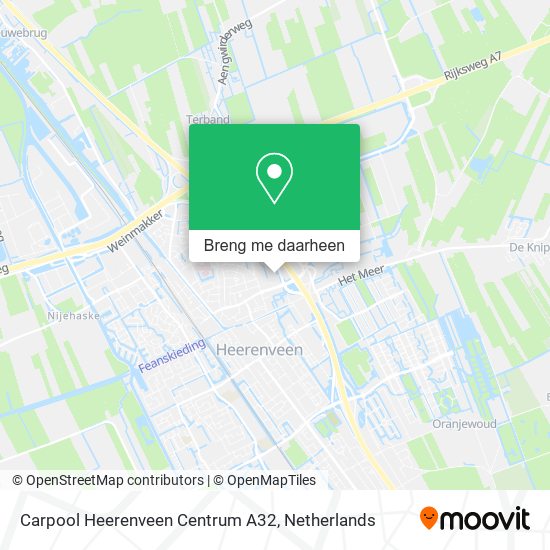 Carpool Heerenveen Centrum A32 kaart