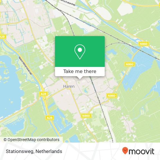 Stationsweg, Stationsweg, 9751 Haren, Nederland kaart