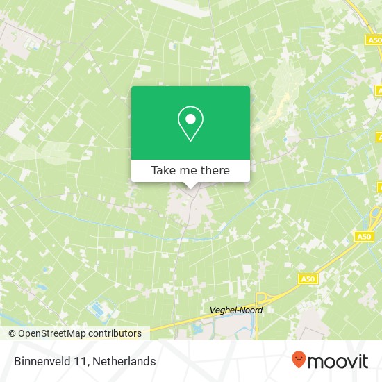 Binnenveld 11, 5476 LZ Vorstenbosch kaart