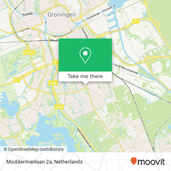 Moddermanlaan 2a, 9721 GN Groningen kaart