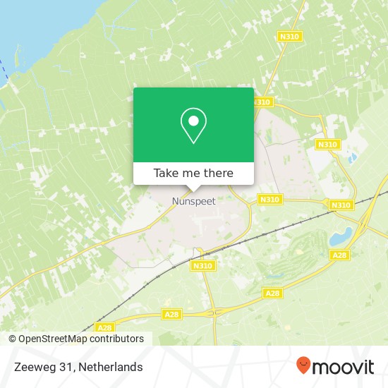 Zeeweg 31, 8071 HA Nunspeet kaart