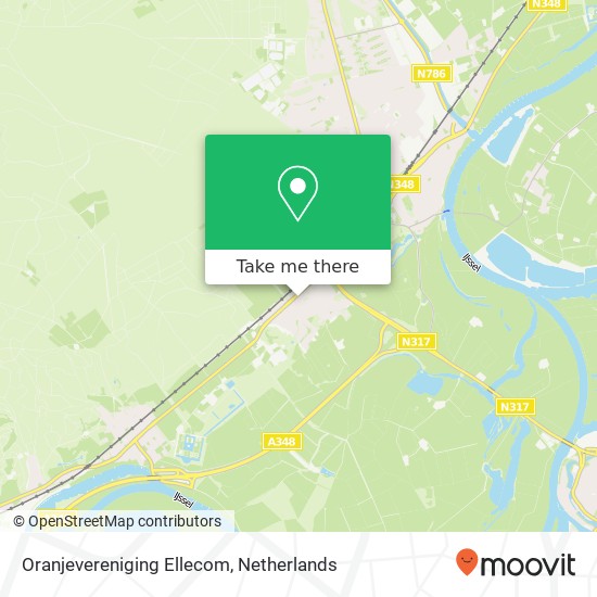 Oranjevereniging Ellecom, Zutphensestraatweg 46 kaart