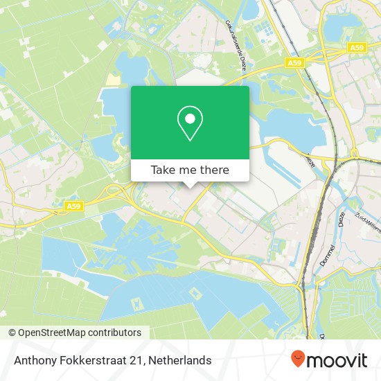 Anthony Fokkerstraat 21, 5224 BA 's-Hertogenbosch kaart