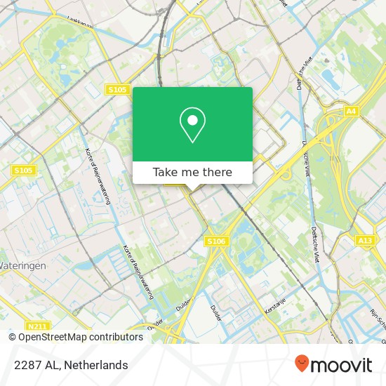 2287 AL, 2287 AL Rijswijk, Nederland kaart