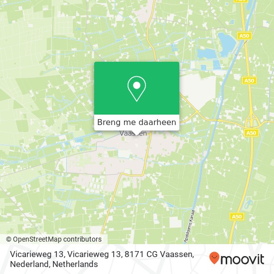 Vicarieweg 13, Vicarieweg 13, 8171 CG Vaassen, Nederland kaart