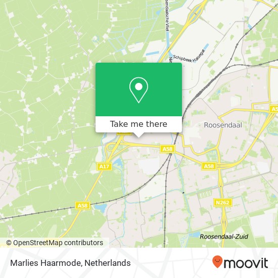 Marlies Haarmode, Wouwseweg 97 kaart