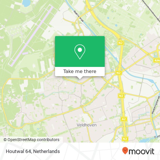 Houtwal 64, 5509 KK Veldhoven kaart