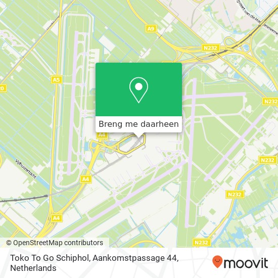 Toko To Go Schiphol, Aankomstpassage 44 kaart