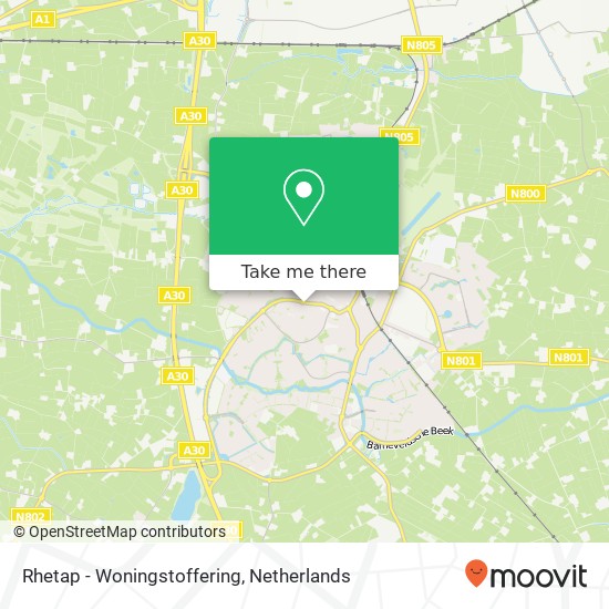 Rhetap - Woningstoffering, Amersfoortsestraat 35 kaart