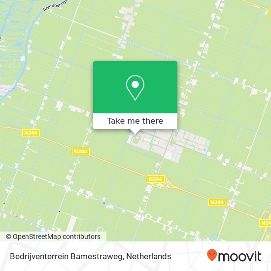 Bedrijventerrein Bamestraweg kaart