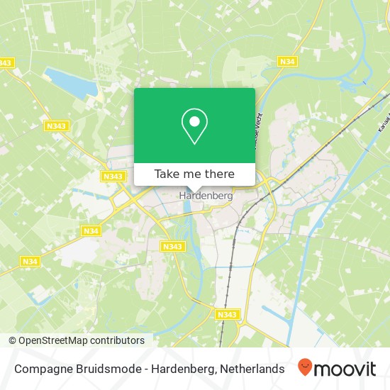 Compagne Bruidsmode - Hardenberg, Voorstraat 45 kaart