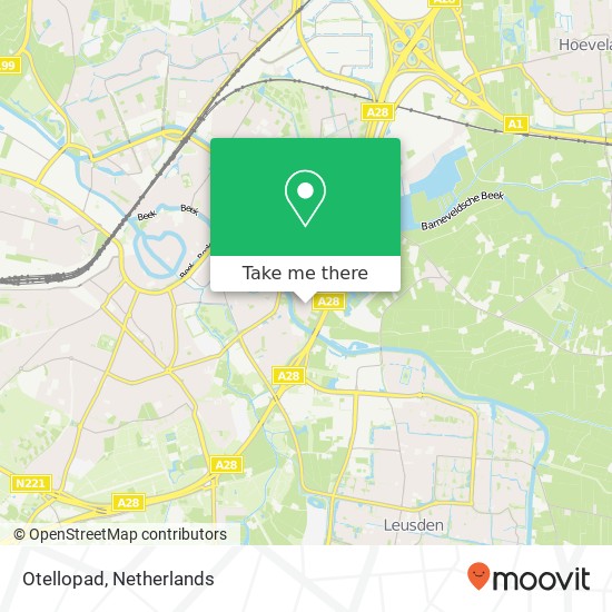 Otellopad, Otellopad, 3816 Amersfoort, Nederland kaart