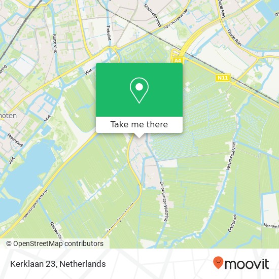 Kerklaan 23, 2381 VB Zoeterwoude Dorp kaart