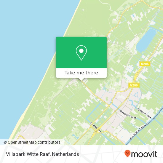 Villapark Witte Raaf, Duindamseweg 7 kaart