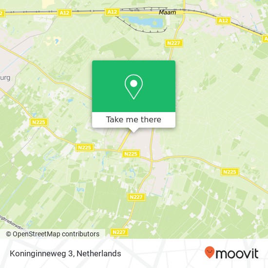 Koninginneweg 3, 3941 DP Doorn kaart