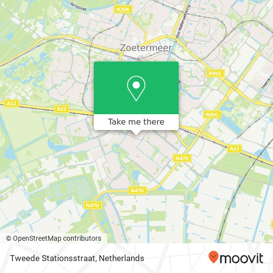 Tweede Stationsstraat, 2718 Zoetermeer kaart