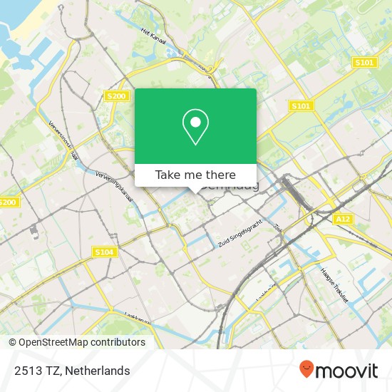 2513 TZ, 2513 TZ Den Haag, Nederland kaart