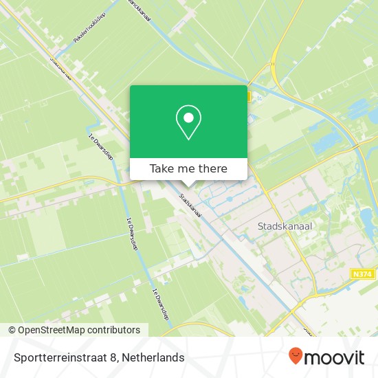 Sportterreinstraat 8, 9501 NC Stadskanaal kaart