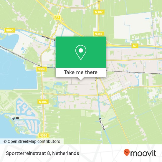 Sportterreinstraat 8, 9602 ED Hoogezand kaart